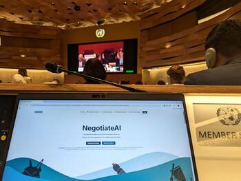 Screen showing the NegotiateAI website