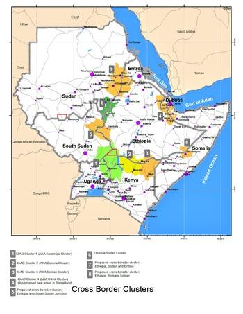 Map of the IGAD region