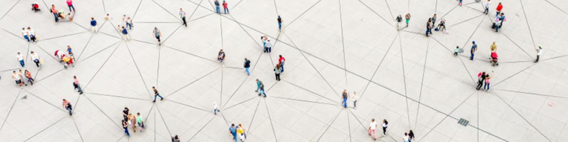 Symbolfoto von Menschen und Netzwerken.