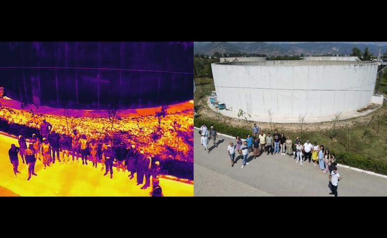 Training at wastewater treatment plant Pogradec, Albania and Drone usage for monitoring