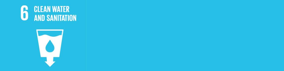 Das Logo des Nachhaltigkeitsziel 6 der Agenda 2030 der Vereinten Nationen.