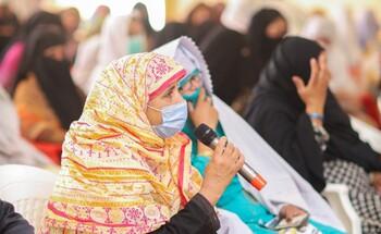 Women participating in an open court session, known as Khuli Kacheri in Urdu, in Khyber Pakhtunkhwa, Pakistan.