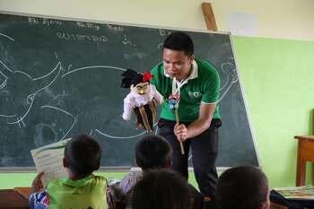 Puppets for wildlife conservation. © GIZ / Geshe Wihelmi