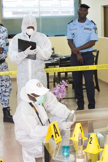 Côte d’Ivoire. Im Labor der Kriminaltechnik. © GIZ