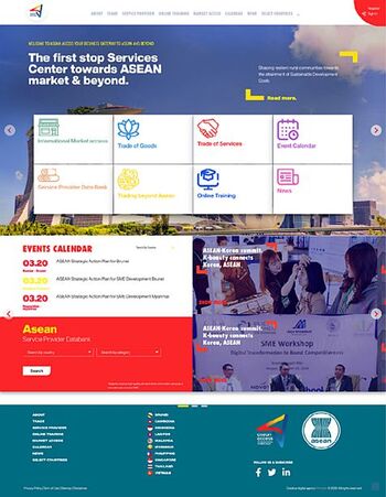 In Arbeit. Screenshot des Portals ASEAN ACCESS. Das Portal dient als erste Anlaufstelle zur Unterstützung der Internationalisierung von KMU in der ASEAN-Region.