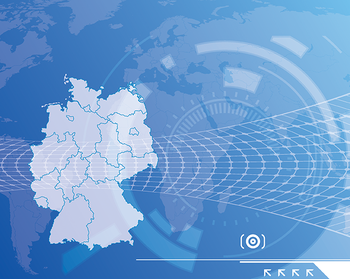 Grafik mit einer Karte der deutschen Bundesländer. Copyright: GIZ
