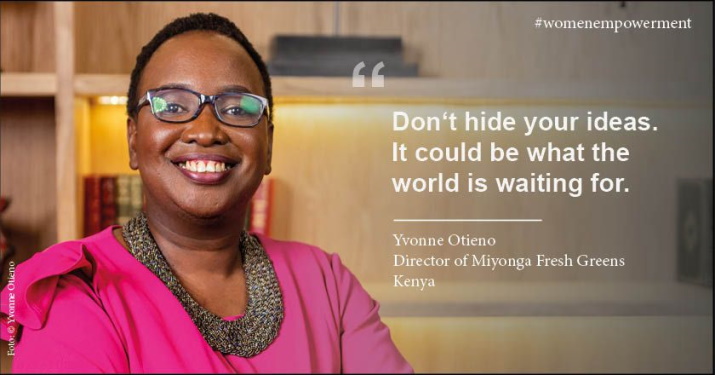Yvonne Otieno entwickelte ihren Geschäftsansatz in einem „lab of tomorrow“, das sich der Verschwendung von Lebensmitteln in Kenia annahm. ©Yvonne Otieno