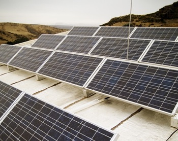 Photovoltaische Solarzellen (copyright by GIZ / Carolin Weinkopf)
