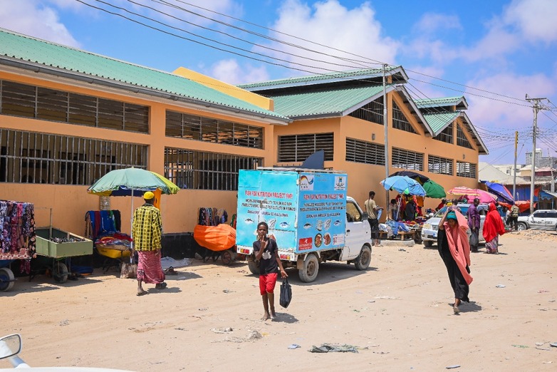 Neue Markthalle in Kismayo. Copyright: GIZ