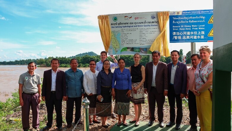Übergabe der Station für Hydrologie und Wasserqualität an die Regierung der Demokratischen Volksrepublik Laos. © GIZ/MRC-GIZ Cooperation Programme
