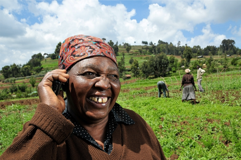 woman with phone