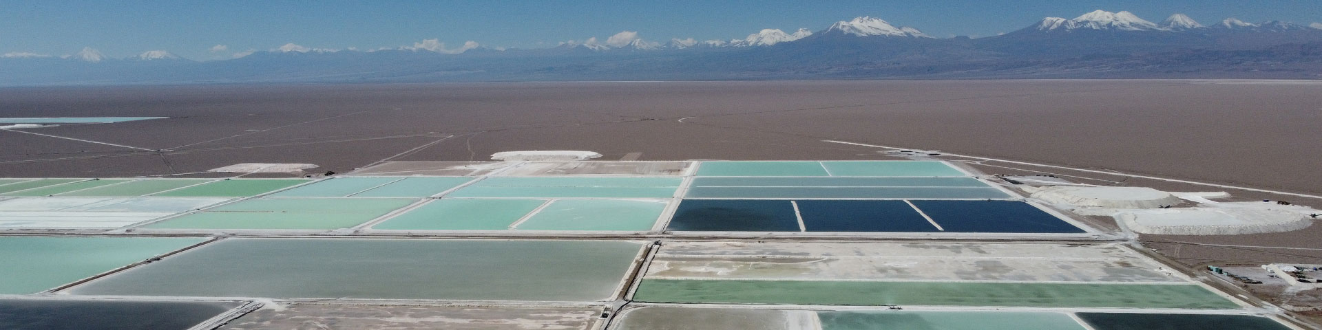 Lithium Solebecken im Salar de Atacama, Chile.