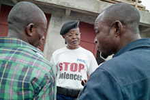 Demokratische Republik Kongo. Kampagne der Polizei zur Sensibilisierung für sexuelle und geschlechtsbasierte Gewalt. © GIZ
