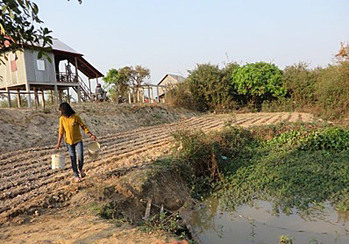 Anpassung an den Klimawandel im Gesundheitssektor. Übliche Wasserquelle in Siam Reap, Kambodscha. © GIZ / Richard Hocking
