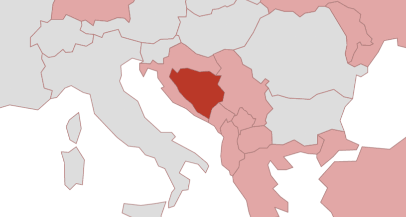 Bosnien Karte