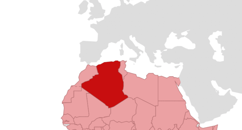 Algerien Karte