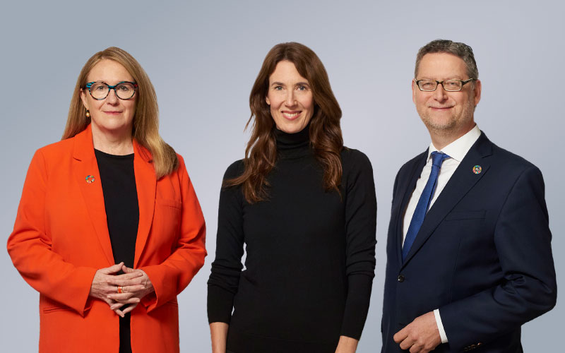 Die drei Vorstandsmitglieder der GIZ GmbH