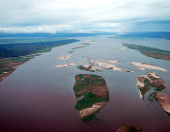 Aerial view of the Congo River. (Photo: GIZ / Christina Karlicek)