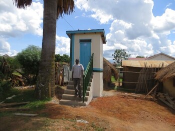 South Sudan. The use of 35 household latrines has been successfully tested. © GIZ