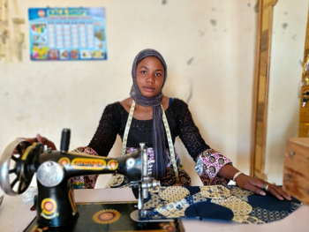 Fatoumata Sangaré, young apprentice dressmaker in Niono, Ségou