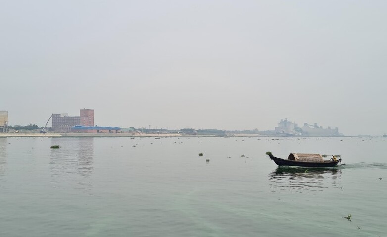 Water flow of the Meghna River