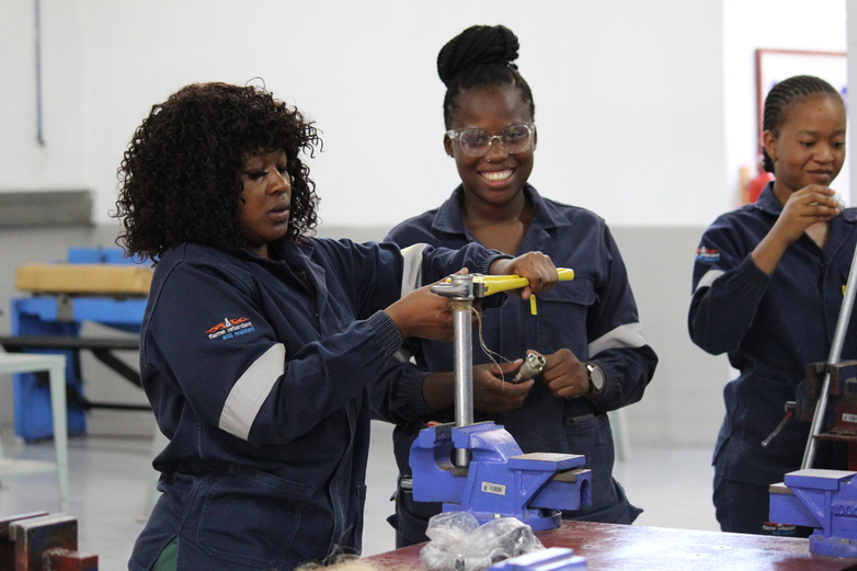 Young women from the township of Mamelodi undergo training on sustainable installation, maintenance and repair.