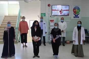 Staff at a health centre