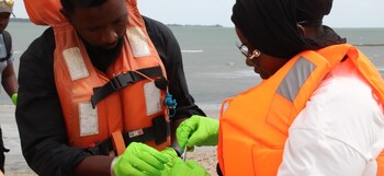 Scientists are taking samples to test for avian influenza in The Gambia.