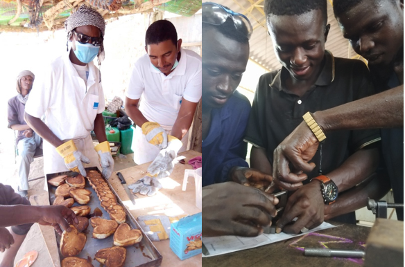 Participant in the training to be a baker.