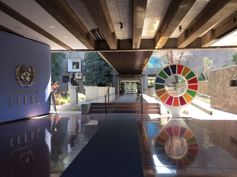 Foyer of the UN Economic Commission for Latin America and the Caribbean (ECLAC) in Santiago de Chile