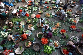 Vegetable market in Bangladesh