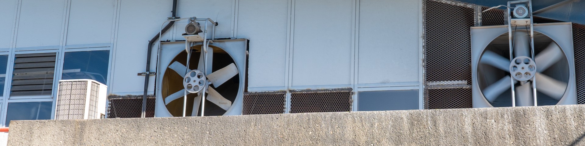 Ventilation systems on a building