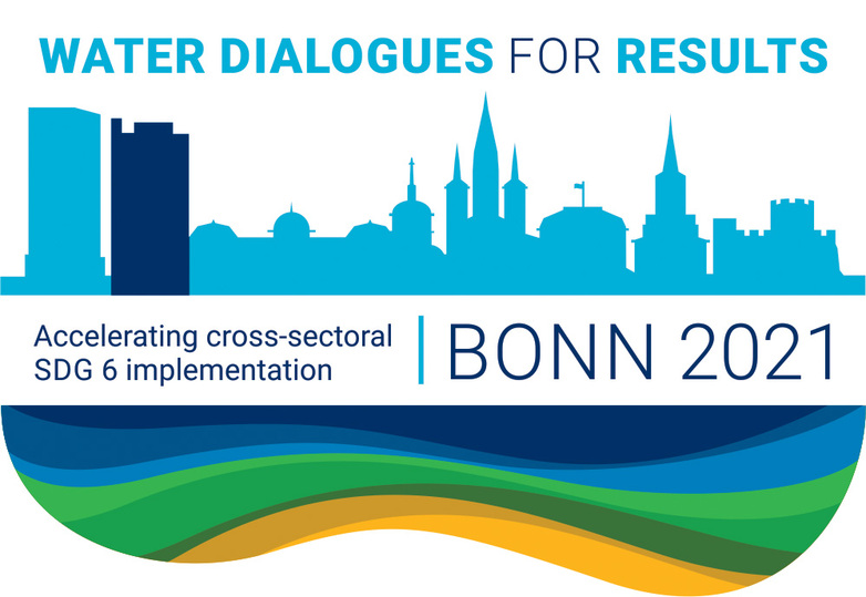 Logo of the Water Dialogues for Results conference in July 2021