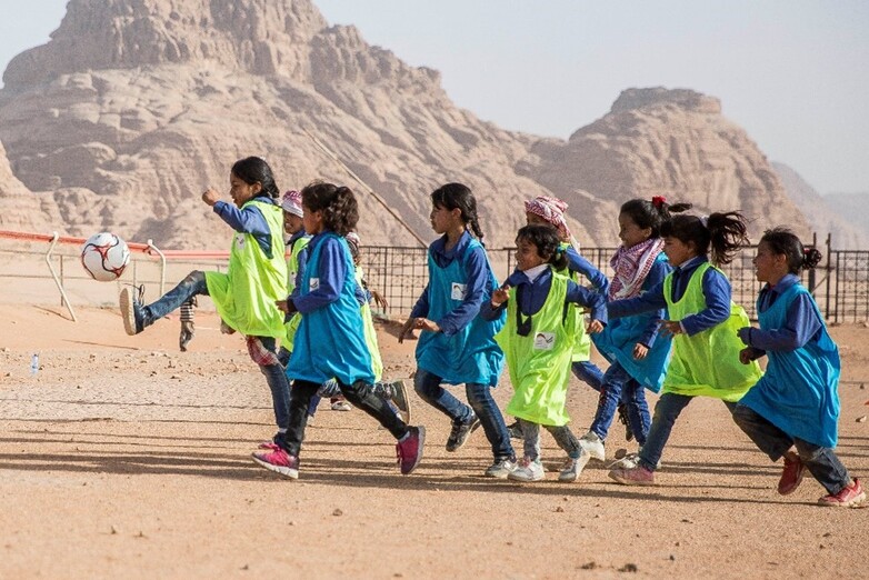 Girls Participating in EPF Coach Clinic - Wadi Musa