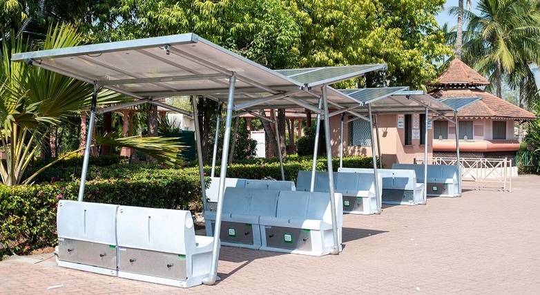 Urban PV Ports installed in public places