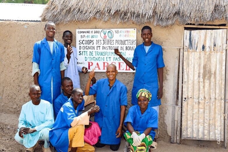 Borai youth group producing onions and pasteque in the Extreme North region