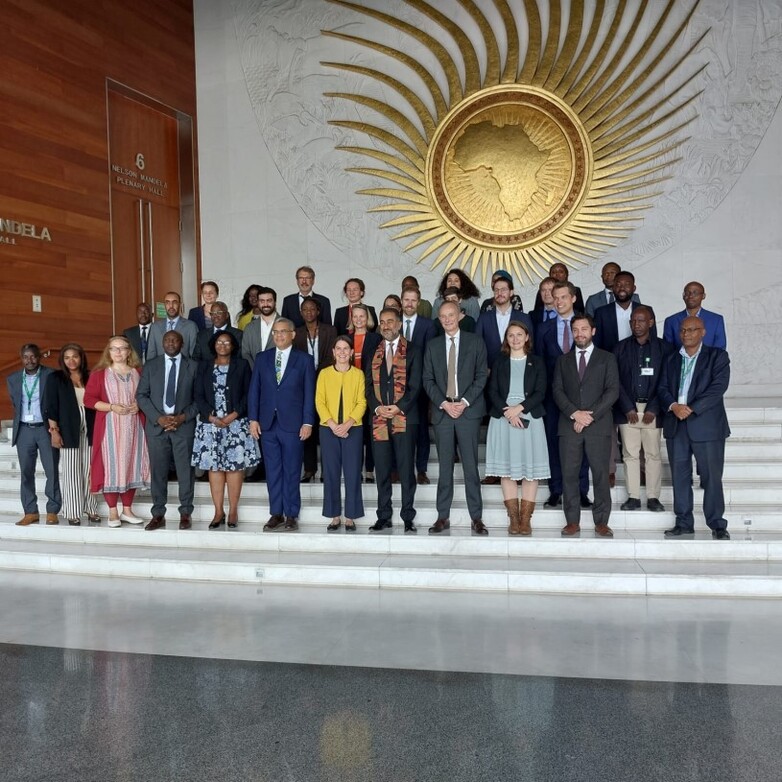 Group photo from the 2023 intergovernmental negotiations between Germany and the African Union (AU) Commission.