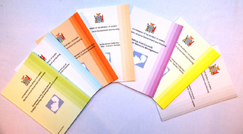 Zambia. Six handbooks on local authority management, developed by partner municipalities of GIZ, later introduced as the national standards and distributed countrywide. © GIZ