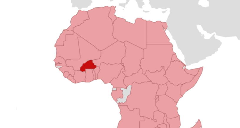 Map Burkina faso