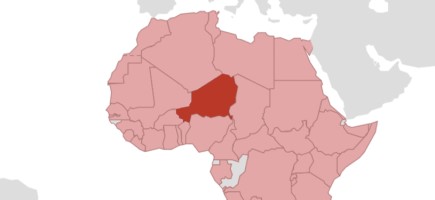 Extrait de carte montrant le Niger