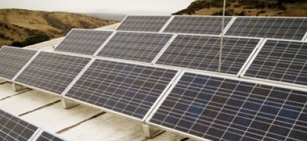  Des modules PV dans un parc solaire.